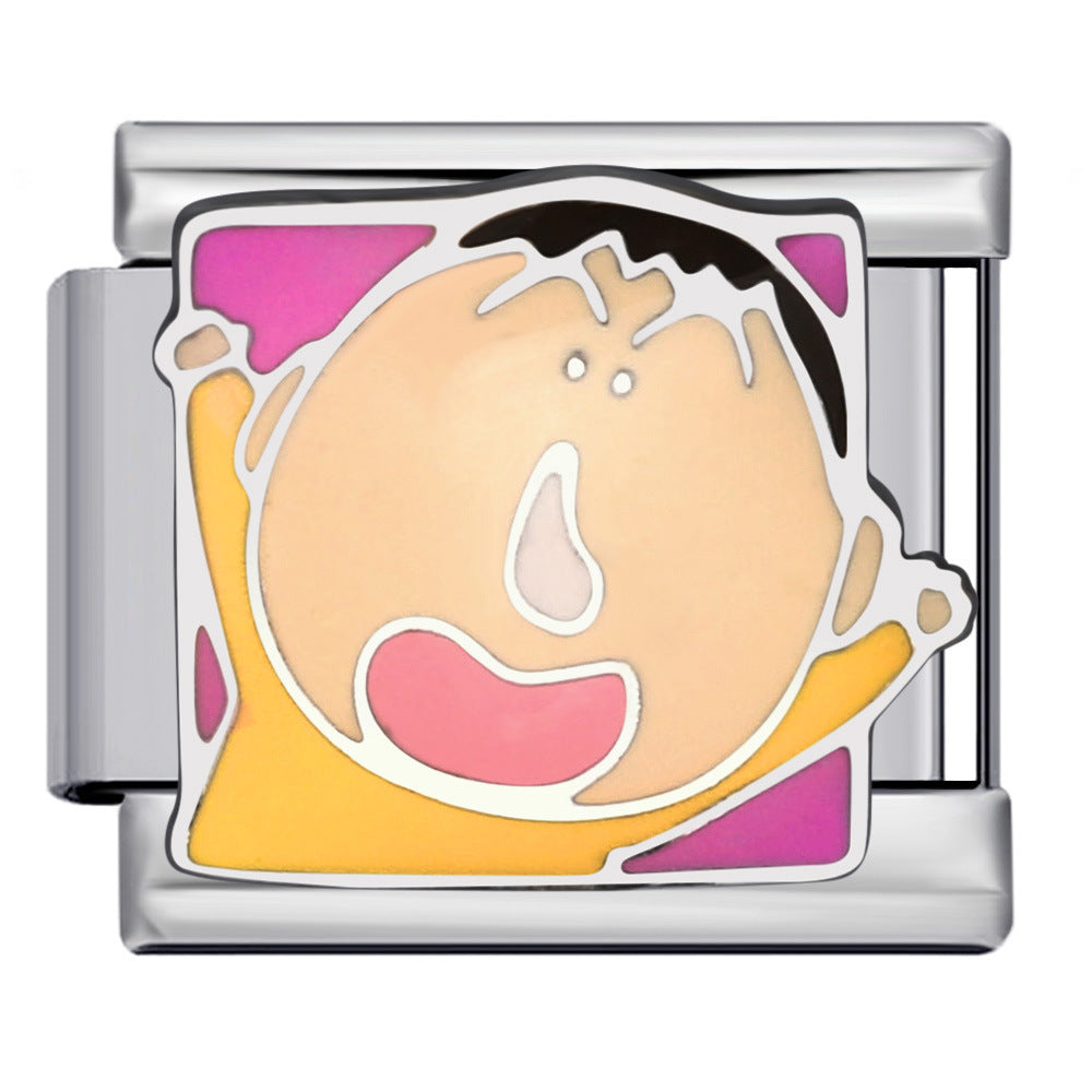 New Cartoon Character Italian Modular Bracelet Stainless Steel Welded DIY Stretch Link Bracelet New Cartoon Character Italian Modular Bracelet Stainless Steel Welded DIY Stretch Link Bracelet