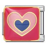 Colorful Drip Oil Love Element Italian Module Bracelet Welding Pattern DIY Elastic Splicing Stainless Steel Bracelet Colorful Drip Oil Love Element Italian Module Bracelet Welding Pattern DIY Elastic Splicing Stainless Steel Bracelet