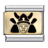 European and American Popular Halloween Module Bracelet with Titanium Steel Welding and Oil Dripping Dark Pattern Italian Modular European and American Popular Halloween Module Bracelet with Titanium Steel Welding and Oil Dripping Dark Pattern Italian Modular