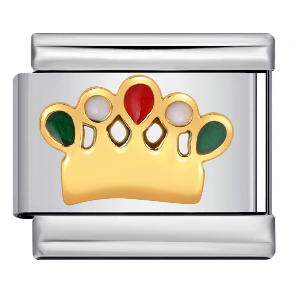 Cross Border Hot Selling Rainbow Love Italian Module Bracelet, Stainless Steel Elastic DIY Bracelet Accessories Wholesale Cross Border Hot Selling Rainbow Love Italian Module Bracelet, Stainless Steel Elastic DIY Bracelet Accessories Wholesale