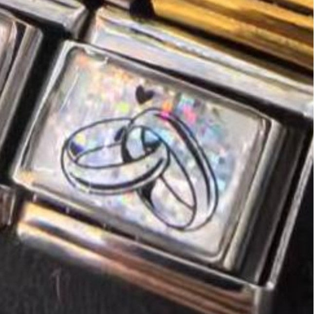 New Double Ring Series Laser Engraved Italian Module Bracelet Stainless Steel DIY Fashion Bracelet New Double Ring Series Laser Engraved Italian Module Bracelet Stainless Steel DIY Fashion Bracelet