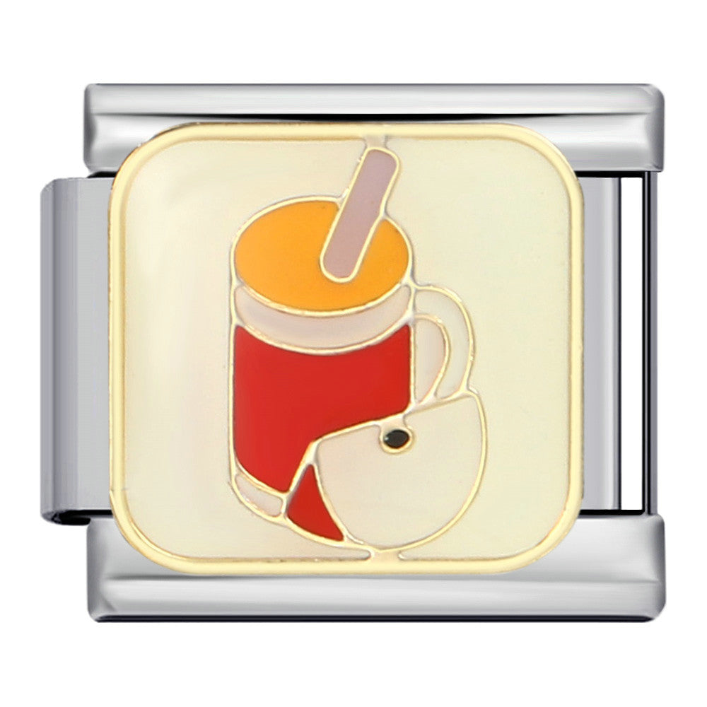 New Thanksgiving Series DIY Bracelet Stainless Steel Italian Module Bracelet Titanium Steel Welded Drip Oil Strap Chain New Thanksgiving Series DIY Bracelet Stainless Steel Italian Module Bracelet Titanium Steel Welded Drip Oil Strap Chain