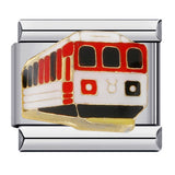 Hot Selling Fire Truck Train Italian Modular Bracelet DIY Titanium Steel Welding Gold Plated Drip Oil Bangle Hot Selling Fire Truck Train Italian Modular Bracelet DIY Titanium Steel Welding Gold Plated Drip Oil Bangle