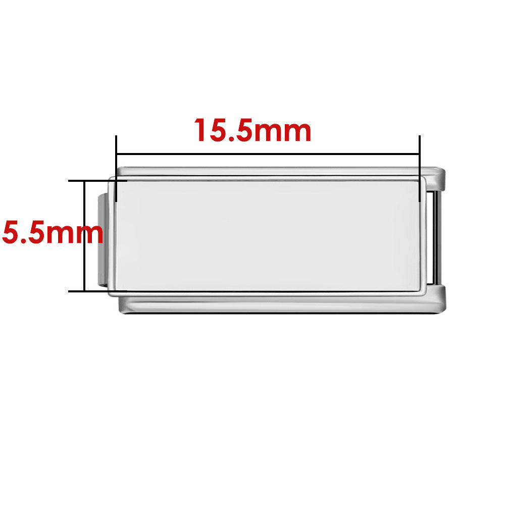 New Photo Empty Base Italian Module Bracelet Round Heart Shaped Titanium Steel DIY Free Splicing Bracelet Accessories New Photo Empty Base Italian Module Bracelet Round Heart Shaped Titanium Steel DIY Free Splicing Bracelet Accessories