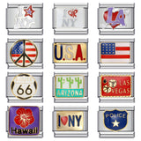 American Cultural Elements Italian Modular Bracelet Titanium Steel Welded Drip Oil Bracelet American Cultural Elements Italian Modular Bracelet Titanium Steel Welded Drip Oil Bracelet