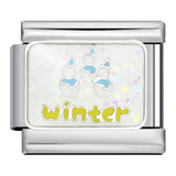 Sparkling Powder Series English Week Italian Module Bracelet Titanium Steel Welding DIY Splicing Elastic Bracelet Sparkling Powder Series English Week Italian Module Bracelet Titanium Steel Welding DIY Splicing Elastic Bracelet