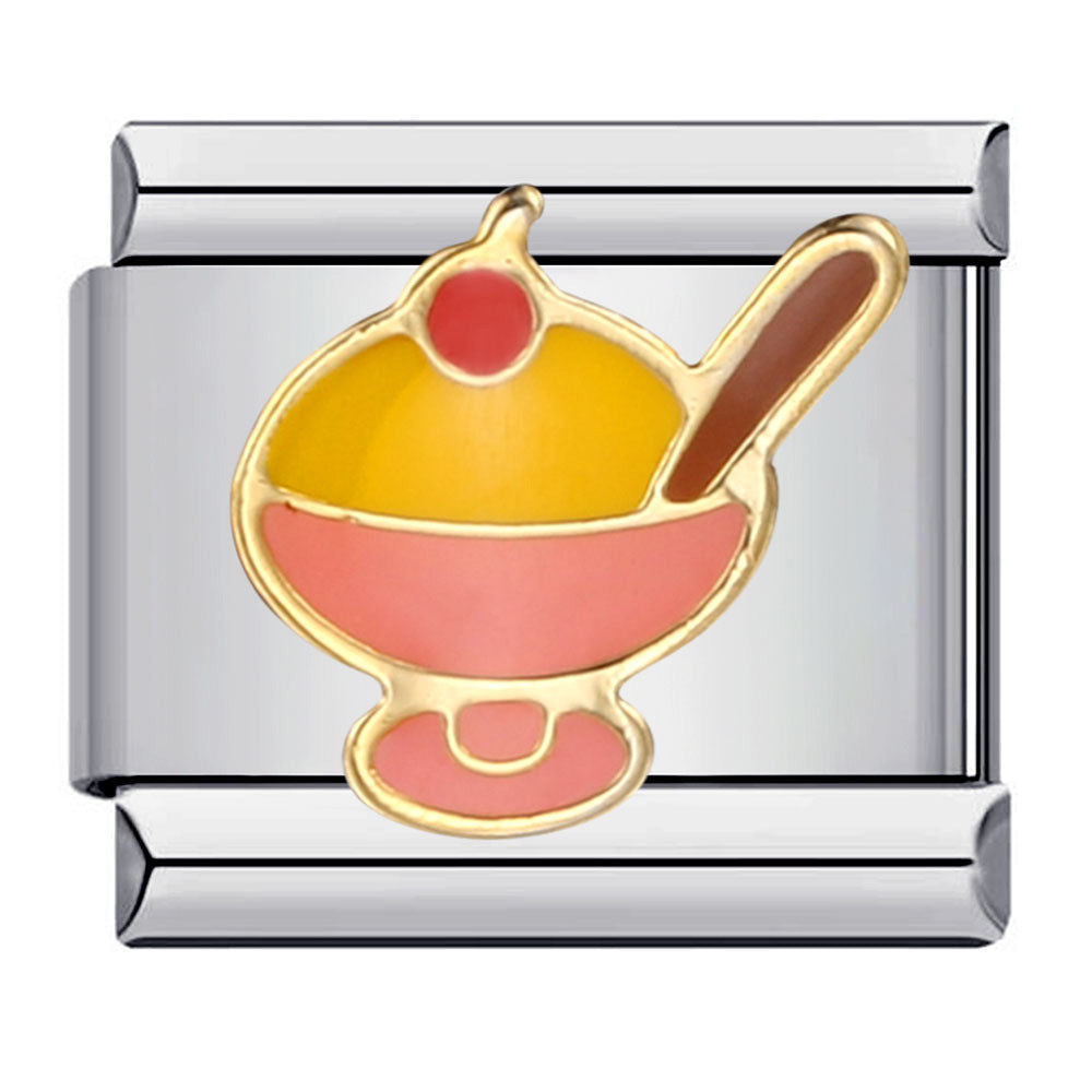 Delicious Food Italian Module Bracelet New Titanium Steel Welding Drip Oil Cartoon DIY Splicing Bracelet Delicious Food Italian Module Bracelet New Titanium Steel Welding Drip Oil Cartoon DIY Splicing Bracelet