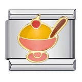 Delicious Food Italian Module Bracelet New Titanium Steel Welding Drip Oil Cartoon DIY Splicing Bracelet Delicious Food Italian Module Bracelet New Titanium Steel Welding Drip Oil Cartoon DIY Splicing Bracelet