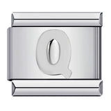 New Titanium Steel Silver Concave Surface 26 English Letters Italian Module Bracelet DIY Strap Chain Accessories Wholesale New Titanium Steel Silver Concave Surface 26 English Letters Italian Module Bracelet DIY Strap Chain Accessories Wholesale