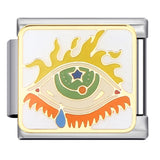 Italian Module Bracelet Devil's Eye Titanium Steel Welding Drip Oil Pattern DIY Elastic Splicing Personalized Strap Chain Italian Module Bracelet Devil's Eye Titanium Steel Welding Drip Oil Pattern DIY Elastic Splicing Personalized Strap Chain