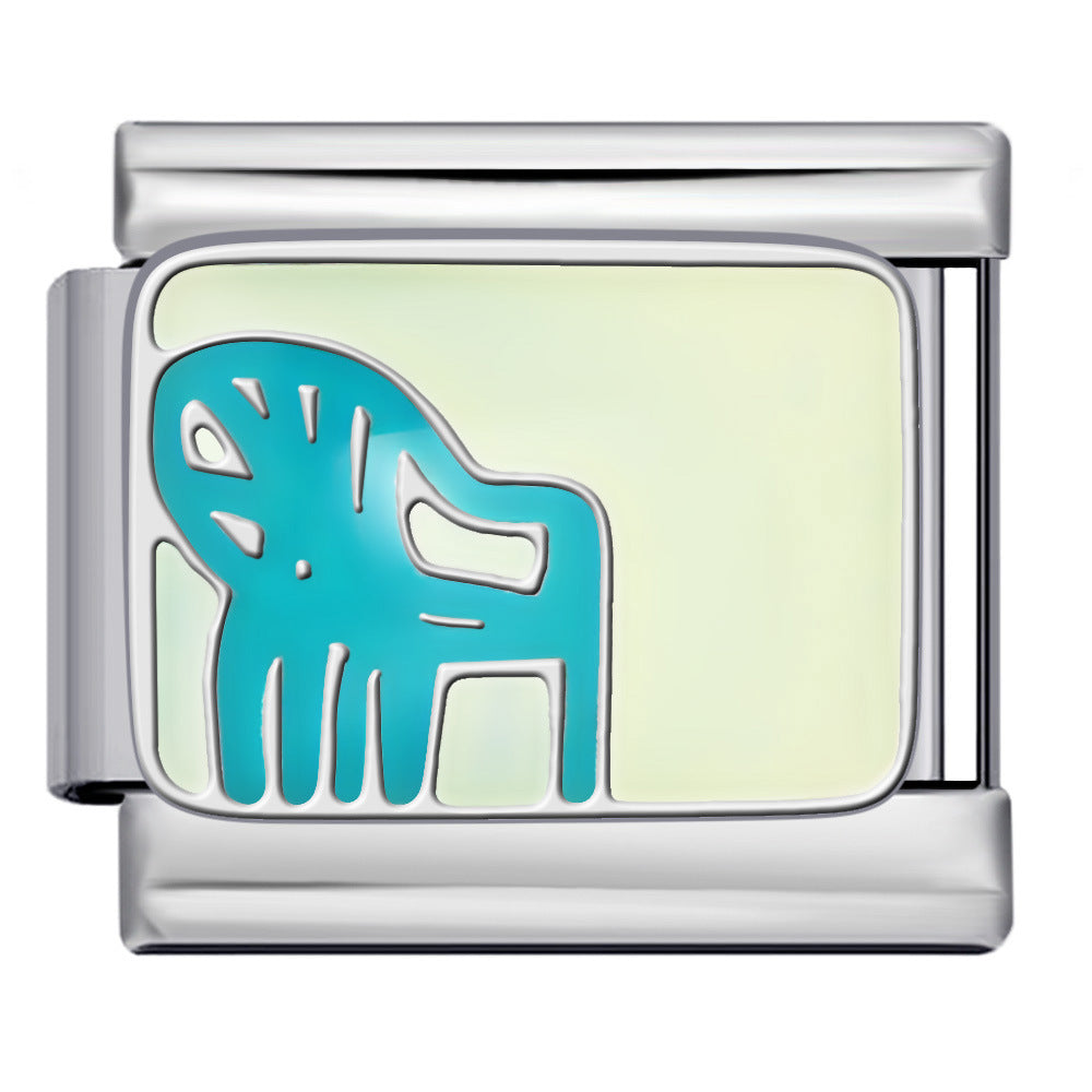 New Stainless Steel Welding Drip Oil DIY Bracelet Italian Module Bracelet Colorful Pattern Personalized Splicing Bracelet New Stainless Steel Welding Drip Oil DIY Bracelet Italian Module Bracelet Colorful Pattern Personalized Splicing Bracelet