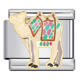 Cross Border Cartoon Animal Series Titanium Steel Welding Drip Oil DIY Bracelet Italian Module Bracelet Accessories Wholesale Cross Border Cartoon Animal Series Titanium Steel Welding Drip Oil DIY Bracelet Italian Module Bracelet Accessories Wholesale