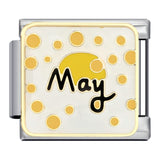 New Month Of The Year Italian Modular Bracelet Titanium Steel Gold Plated Welded Pattern DIY Stretch Splice Watch Band Chain New Month Of The Year Italian Modular Bracelet Titanium Steel Gold Plated Welded Pattern DIY Stretch Splice Watch Band Chain