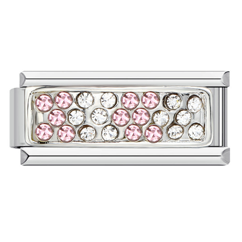 Long Diamond Studded Italian Module Bracelet, New Titanium Steel Welded Oil Drop Cartoon DIY Splicing Bracelet Long Diamond Studded Italian Module Bracelet, New Titanium Steel Welded Oil Drop Cartoon DIY Splicing Bracelet