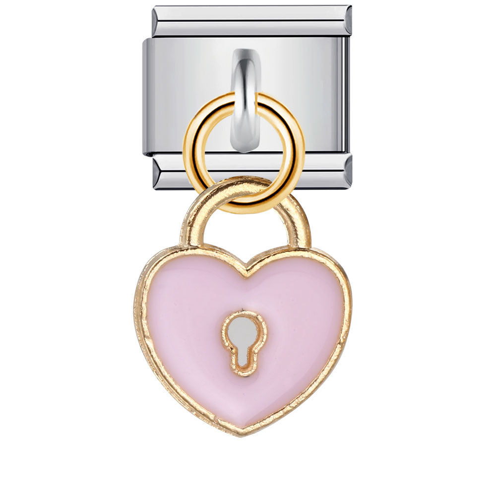 Italian Charm Bracelet with Heart Hook Stretchable Titanium Steel Link Chain Italian Charm Bracelet with Heart Hook Stretchable Titanium Steel Link Chain