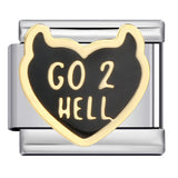 Black Gold Plated Cartoon DIY Italian Modular Bracelet Unique Welded Pattern Stainless Steel Bangle Black Gold Plated Cartoon DIY Italian Modular Bracelet Unique Welded Pattern Stainless Steel Bangle