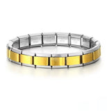 bracelets Pulseras con dijes italianos, cadena básica DIY, brazalete de acero inoxidable, módulos ensamblados versátiles, regalo Ideal, Universal, 9mm, envío directo