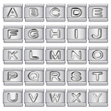 New Stainless Steel Silver Convex English Letter Italian Module Bracelet DIY Elastic Splicing Strap Chain