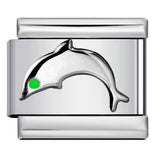 Color Stamping Series DIY Italian Module Bracelet Titanium Steel Gold Plated Drip Oil Elastic Splicing Bracelet Accessories