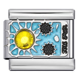 Tarot Series Italian Modular Bracelet DIY Welding Drip Oil Stretch Stainless Steel Chain