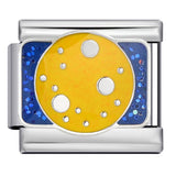 Space Planet Italy Module Bracelet Stainless Steel Welding Drip Oil Pattern DIY Elastic Personalized Bracelet