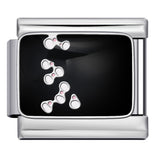 Cross Border Hot Selling Italian Module Bracelet Titanium Steel Drip Oil Welding Pattern DIY Watch Strap Chain Bracelet Wholesale