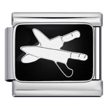 New DIY Italian Module Bracelet Titanium Steel Drip Oil Welding Pattern Strap Chain Fashion Splicing Strap Chain