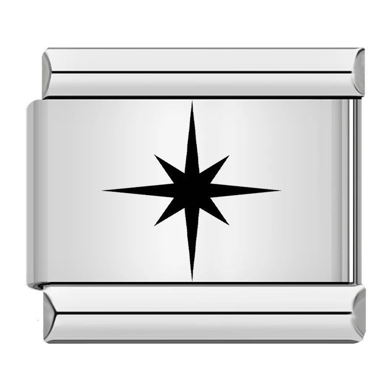 Titanium Steel Laser Engraved Cross Italian Module Bracelet DIY Watch Strap Chain Italian Charms