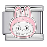 Cartoon Character Italian Module Bracelet Stainless Steel Welding Pattern DIY Elastic Splicing Versatile Bracelet