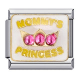 New Warm Mother's Day Series Bracelet Titanium Steel Gold Plated Welding Pattern DIY Italian Module Bracelet