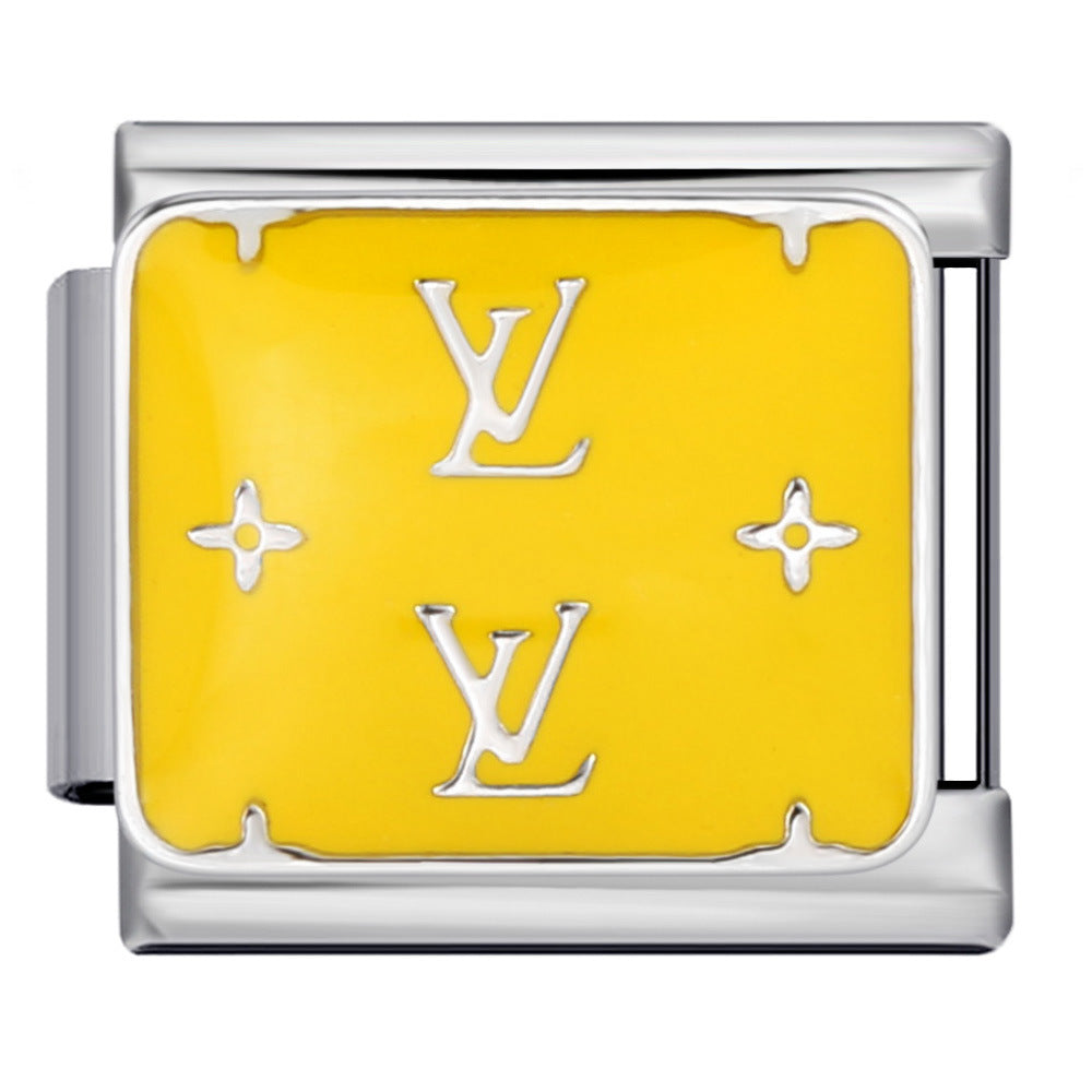 Valentine's Day Gift Perfume Lipstick Italian Module Bracelet Titanium Steel Gold Plated Welding DIY Watch Band Chain Bracelet