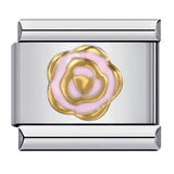 Italian Module Bracelet From The Vivid World Collection Titanium Steel Welded Drip-Oil Cuff, DIY Elastic Splice Watch Band Chain