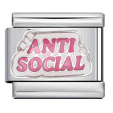 New Personalized English Italian Module Bracelet Titanium Steel Welding Drip Oil DIY Elastic Free Splicing Bracelet