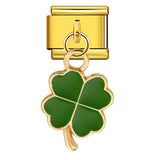 Clover Pendant Italian Module Bracelet Titanium Steel Hook DIY Drip Oil Elastic Free Splicing Strap Chain