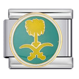 New Arab Culture Italian Module Bracelet Stainless Steel Welding Drip Oil DIY Elastic Bracelet