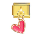 New Gold Bottom Love Pendant Italian Module Bracelet Stainless Steel Welding DIY Elastic Strap Chain Wholesale