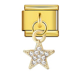 New Star Moon Series Pendant Italian Module Bracelet Single Hook Titanium Steel Elastic Splicing Strap Chain