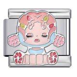 Cartoon Character Italian Module Bracelet Stainless Steel Welding Pattern DIY Elastic Splicing Versatile Bracelet