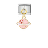 New Cute Pendant Italian Module Bracelet Titanium Steel Hook DIY Drip Oil Elastic Free Splicing Strap Chain