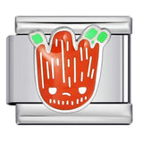 Italian Module Bracelet Anime Cartoon Titanium Steel Welding Gold Plating Drip Oil Pattern DIY Splicing Bracelet Accessories