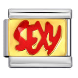 Romantic Valentine's Day Sweet Series Italian Module Bracelet Titanium Steel Welding Drip Oil Pattern DIY Bracelet