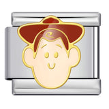 New Titanium Steel Welded Cartoon Italian Modular Bracelet Fashion DIY Stretch Bangle Splice Strap Chain