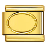 Italian Module Bracelet Titanium Steel All Gold Stamping Pattern DIY Italian Charm Bracelet