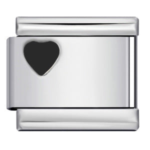 Laser Engraved Red Heart-shaped Ball Pattern Charm Module Titanium Steel DIY Free Splicing Italian Bracelet