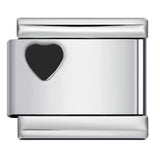 Laser Engraved Red Heart-shaped Ball Pattern Charm Module Titanium Steel DIY Free Splicing Italian Bracelet