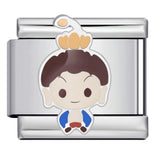 Cute Anime Cartoon Character Italian Module Bracelet Titanium Steel Welding Drip Oil DIY Elastic Splicing Bracelet