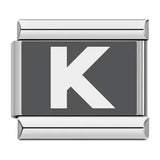 Laser Engraved 26 English Letters Italian Module Bracelet Stainless Steel Bracelet Italian Bracelet