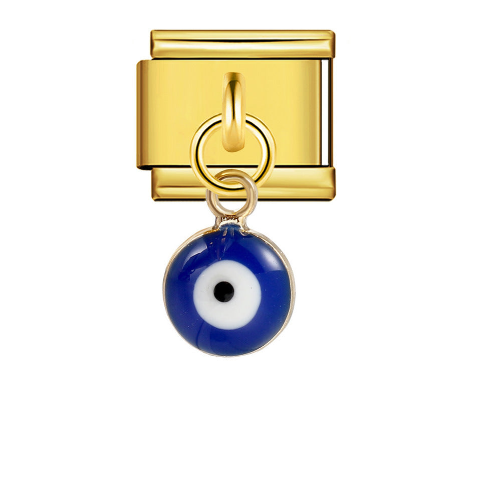 New Star Moon Series Pendant Italian Module Bracelet Single Hook Titanium Steel Elastic Splicing Strap Chain