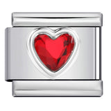 New Love Micro Inlaid Gemstone Italian Module Bracelet Stainless Steel Stamped Crystal Elastic Wristband Accessory