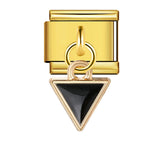 Charm Pendant Hook Style Italian Module Bracelet Titanium Steel Drip Oil Pattern DIY Bracelet Gift for Girls